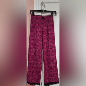 Pink and Black Patterned Pants